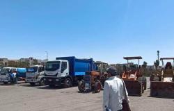 رئيس جهاز مدينة العبور يوجه بفحص معدات وحاويات القمامة  لشركة النظافة الجديدة بالحي السابع